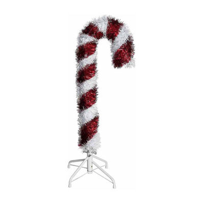 Kurt Adler Foot Tinsel Candy Cane Christmas Holiday Yard Art