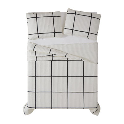 Truly Soft Kurt Windowpane Quilt Set