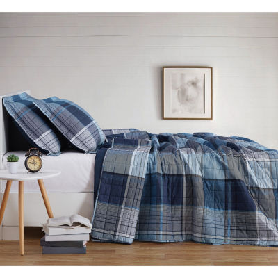 Truly Soft Trey Plaid Quilt Set