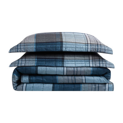 Truly Soft Trey Plaid Quilt Set