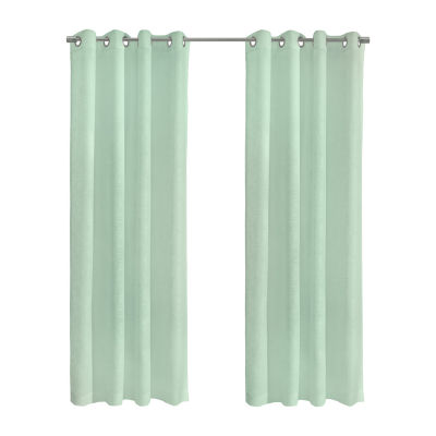 Boucle Grommet Top Sheer Single Curtain Panel