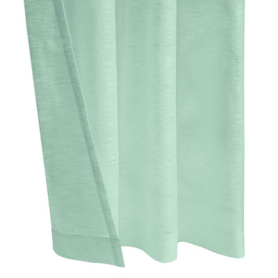 Boucle Grommet Top Sheer Single Curtain Panel