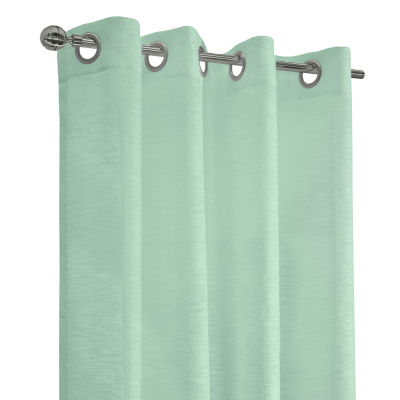 Boucle Grommet Top Sheer Single Curtain Panel