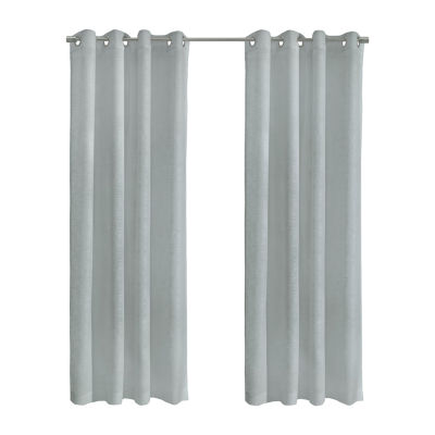 Boucle Sheer Grommet Top Single Curtain Panel