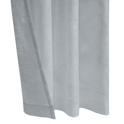 Boucle Sheer Grommet Top Single Curtain Panel