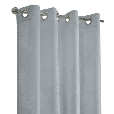 Boucle Sheer Grommet Top Single Curtain Panel