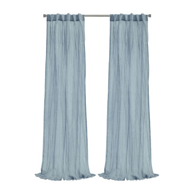 Paloma Rod Pocket Back Tab Sheer Single Curtain Panel