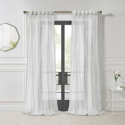 Habitat Paloma Rod Pocket Back Tab Sheer Single Curtain Panel