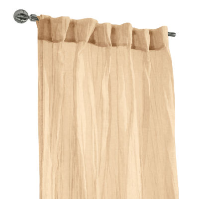 Paloma Sheer Rod Pocket Back Tab Single Curtain Panel