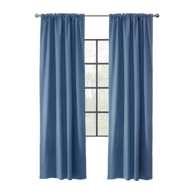 Weathermate Topsions Energy Saving Blackout Rod Pocket Back Tab Top Set of 2 Curtain Panel