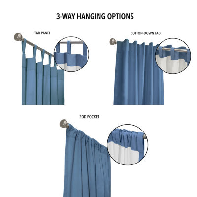 Weathermate Topsions Rod Pocket Back Tab Top Energy Saving Blackout Set of 2 Curtain Panels