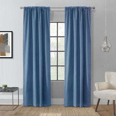 Weathermate Topsions Energy Saving Blackout Rod Pocket Back Tab Top Set of 2 Curtain Panel