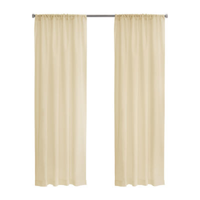 Weathershield Rod Pocket Energy Saving Sheer Single Curtain Panels