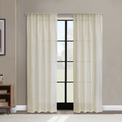 Weathershield Energy Saving Sheer Rod Pocket Single Curtain Panel