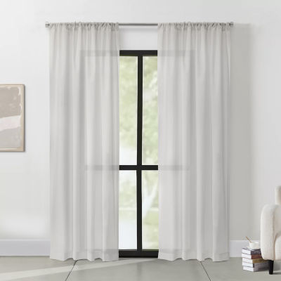 THERMASHEER™ Weathershield Rod Pocket Energy Saving Sheer Single Curtain Panel