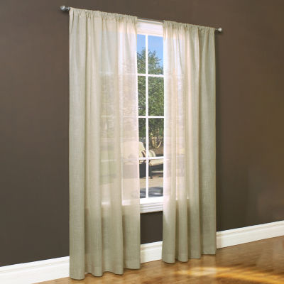 Weathervane Energy Saving Light-Filtering Rod Pocket Single Curtain Panel