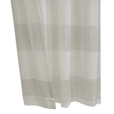Paraiso Wide Sheer Grommet Top Single Curtain Panel