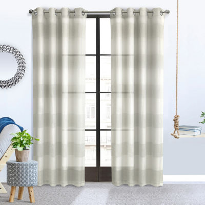 Paraiso Wide Sheer Grommet Top Single Curtain Panel