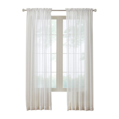 Rhapsody Voile Sheer Rod Pocket Single Curtain Panel