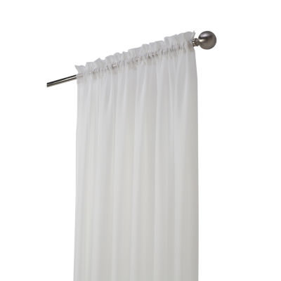Rhapsody Voile Sheer Rod Pocket Single Curtain Panel