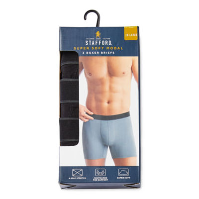 Stafford Dry + Cool 4-Pack Boxer Briefs, Men's Size: SMALL, White NEW