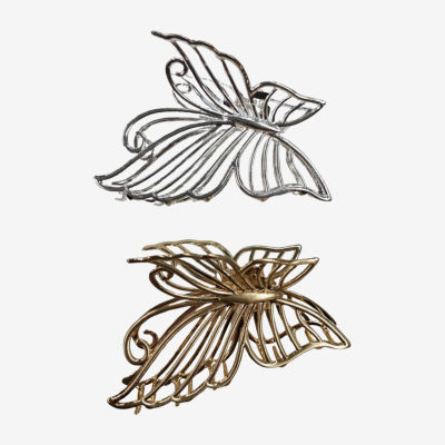 Arizona Gold & Silver Tone Butterfly Claw 2-pc. Hair Clip