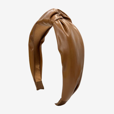 a.n.a Brown Leather Knotted Womens Headband
