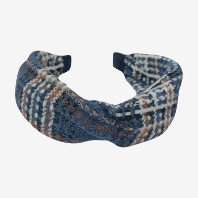 a.n.a Blue Plaid Sweater Womens Headband
