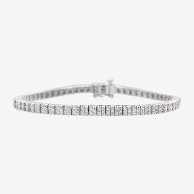 1 CT. T.W. Natural White Diamond Sterling Silver Tennis Bracelet