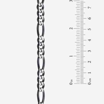 Made in Italy Mens Sterling Silver 22 Inch Figaro Chain Necklace