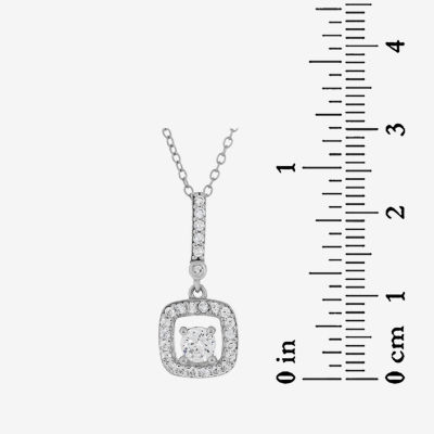 DiamonArt® 3 1/4 CT. T.W. White Cubic Zirconia Sterling Silver Square 2-pc. Jewelry Set