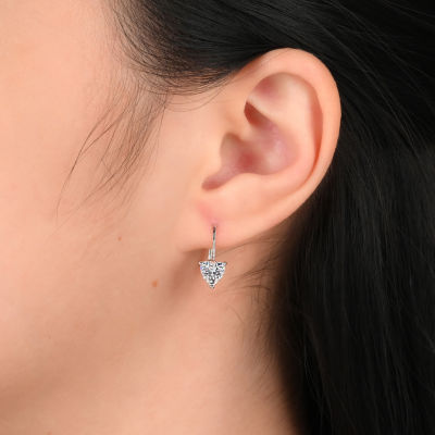 Womens 2 3/ CT. T.W. White Zirconia Sterling Silver Drop Earrings