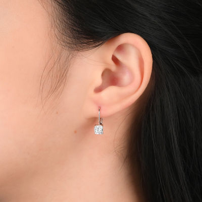 Womens 2 1/3 CT. T.W. White Zirconia Sterling Silver Drop Earrings