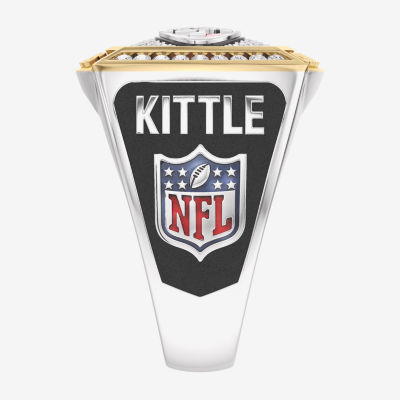 True Fans Fine Jewelry George Kittle San Francisco 49ers Mens 1/2 CT. T.W. Mined White Diamond 10K Two Tone Gold Fashion Ring