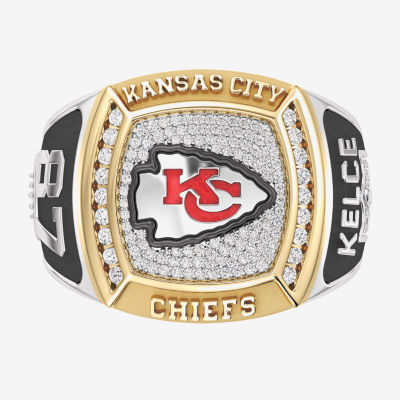 True Fans Fine Jewelry Travis Kelce Kansas City Chiefs Mens 1/2 CT. T.W. Natural White Diamond 10K Two Tone Gold Fashion Ring