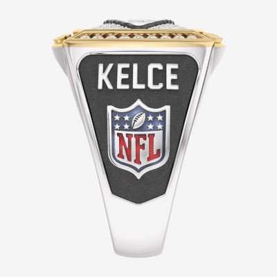 True Fans Fine Jewelry Travis Kelce Kansas City Chiefs Mens 1/2 CT. T.W. Natural White Diamond 10K Two Tone Gold Fashion Ring