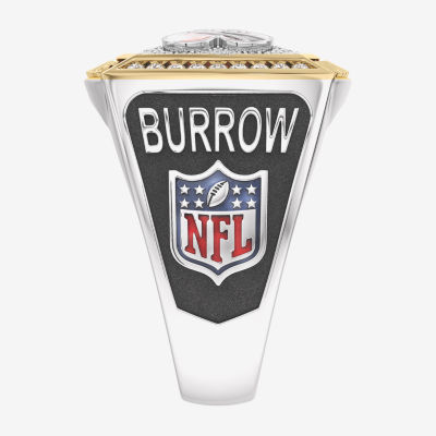 True Fans Fine Jewelry Joe Burrow Cincinnati Bengals Mens 1/2 CT. T.W. Mined White Diamond 10K Two Tone Gold Fashion Ring
