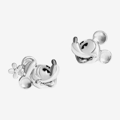 Disney Jewels Collection Sterling Silver 16.5mm Mickey Mouse Minnie Mouse Stud Earrings