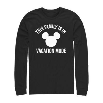 Mens Long Sleeve Mickey Mouse Graphic T-Shirt
