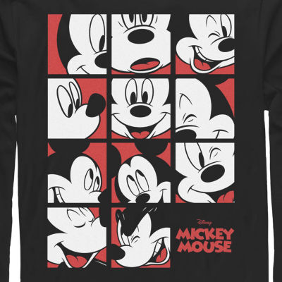 Mens Long Sleeve Mickey Mouse Graphic T-Shirt