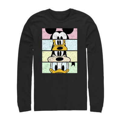 Mens Long Sleeve Mickey and Friends Graphic T-Shirt