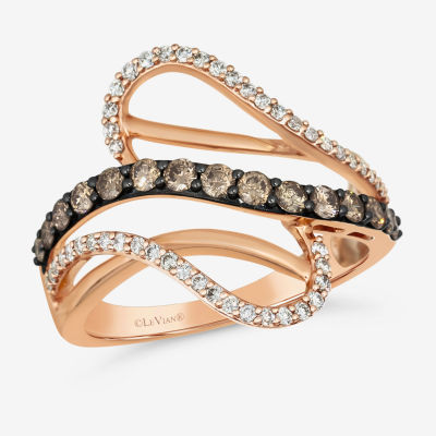 Le Vian Chocolatier® Ring featuring 3/8 cts. Chocolate Diamonds®  1/4 Vanilla set 14K Strawberry Gold®