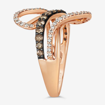 Le Vian Chocolatier® Ring featuring 3/8 cts. Chocolate Diamonds®  1/4 Vanilla set 14K Strawberry Gold®