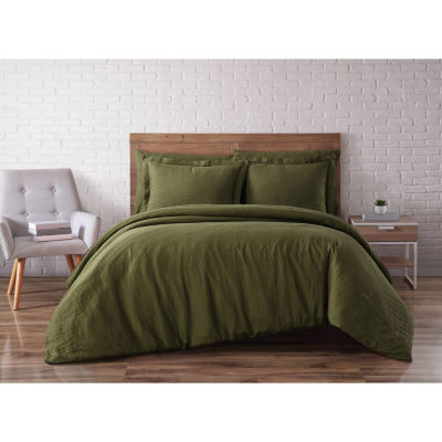 Brooklyn Loom Flax Linen 3-pc. Duvet Cover Set