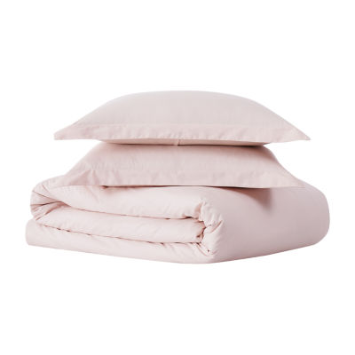 Cannon Solid Percale Duvet Cover Set