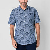 Wrangler Checotah Mens Classic Fit Long Sleeve Striped Button-Down Shirt