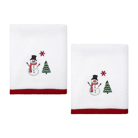 Avanti Winter Snowman 2-pc. Hand Towel, One Size, White