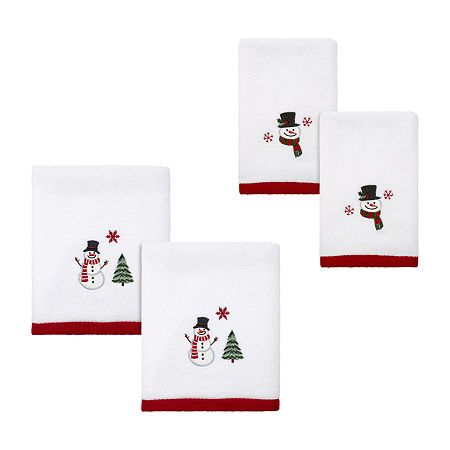 Avanti Winter Snowman 2-pc. Hand Towel, One Size, White