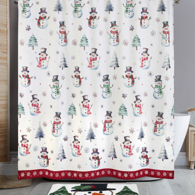 Avanti Winter Snowman Shower Curtain