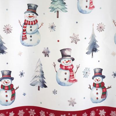 Avanti Winter Snowman Shower Curtain